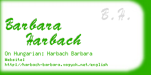 barbara harbach business card